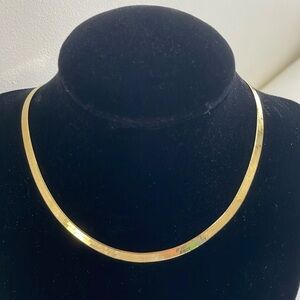 Italian silver herringbone choker for men and women